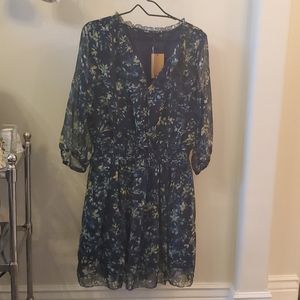 Paradigma Navy print dress.